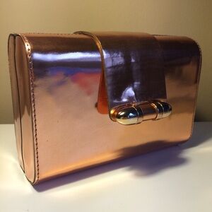 CC Skye Metallic Gold Clutch